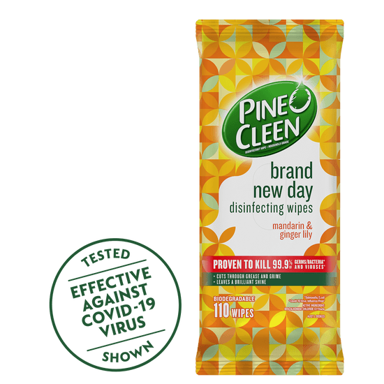 Pine O Cleen Brand New Day Mandarin & Ginger Disinfectant Wipes 110s